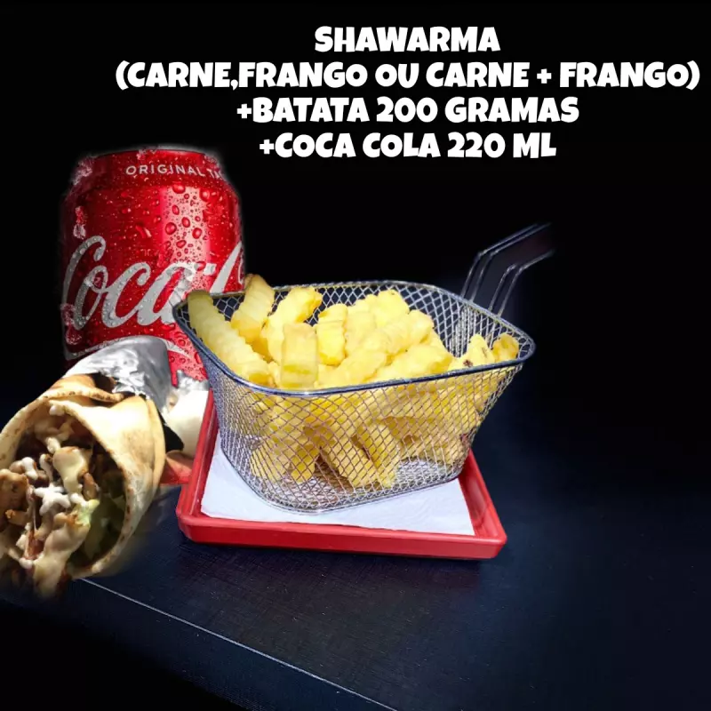 Shawarma/batata/refri 350 ml
