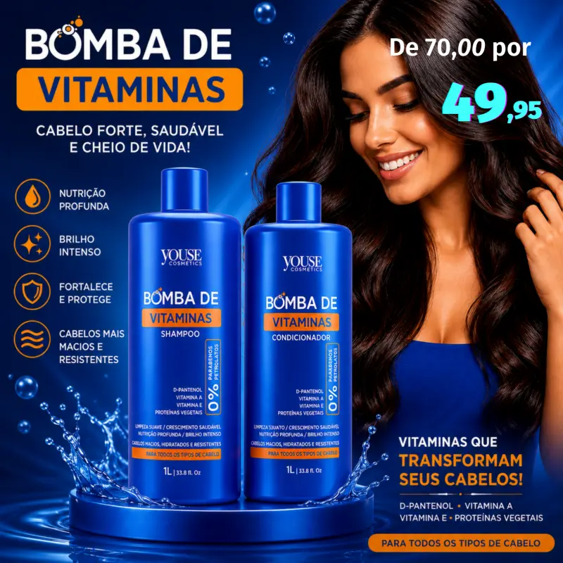 Kit Sh + Cond. Bomba de Vitaminas 1L
