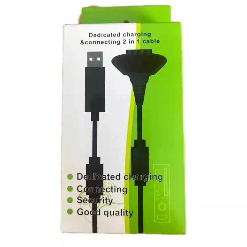 CABO P/CARREGAR CONTROLE XBOX 2 EM 1