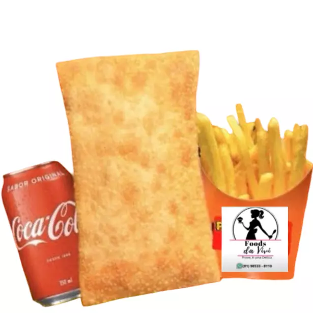Pastel + Batata P + Coca lata
