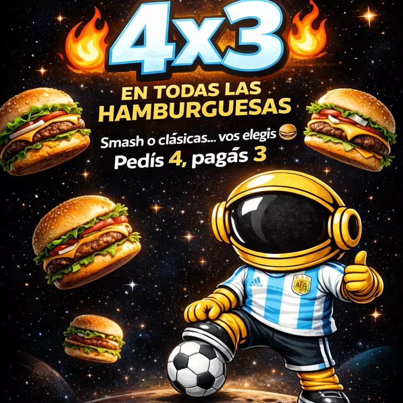 4 X 3 EN TODAS NUESTRAS BURGUES!