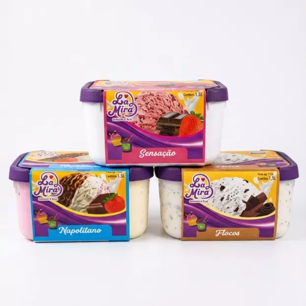 Sorvete la Mira Napolitan Pote 1,5L