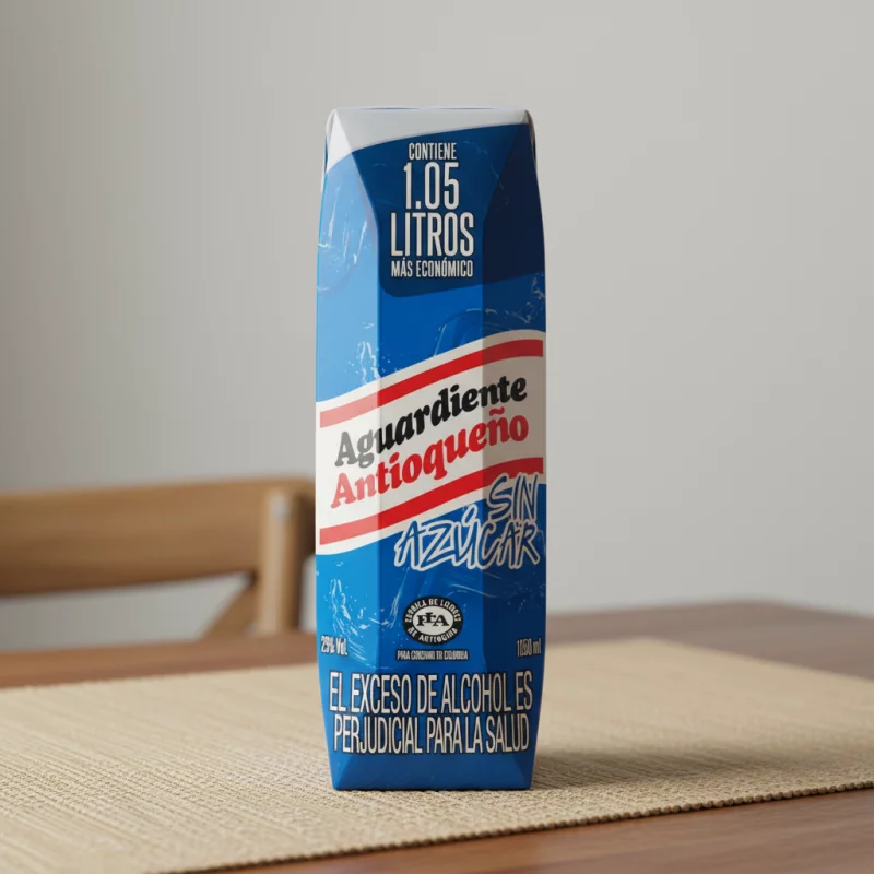 Litro Aguardiente Azul