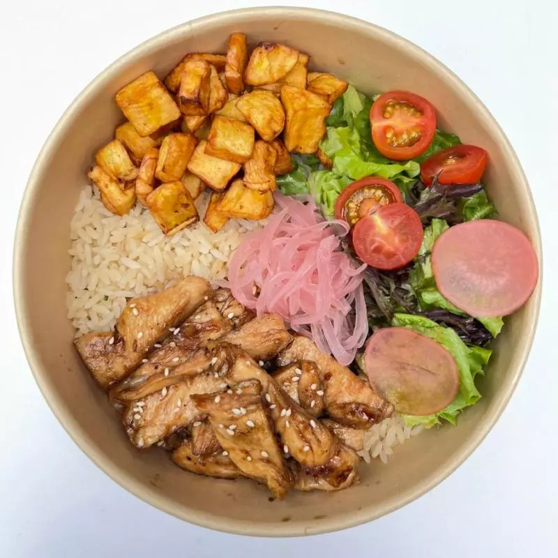 BOWLS DE POLLO TERIYAKI
