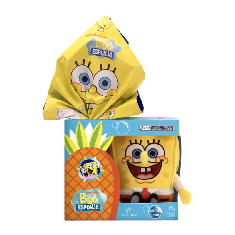 Ovo Páscoa Pelúcia Bob Esponja 170g