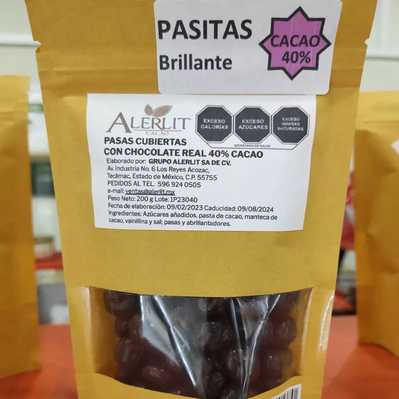 Pasas al 40% de cacao