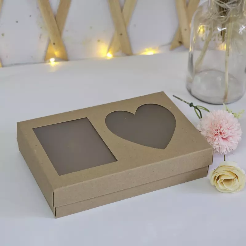 Caja corazón cuadrado