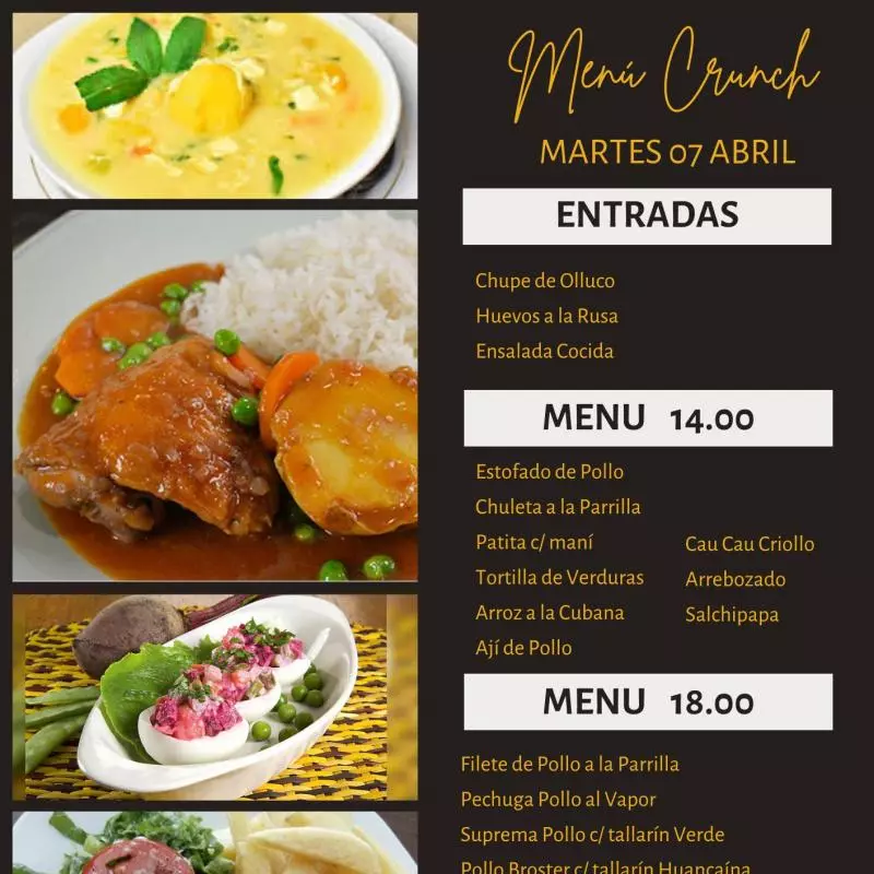Menú 14.00 soles