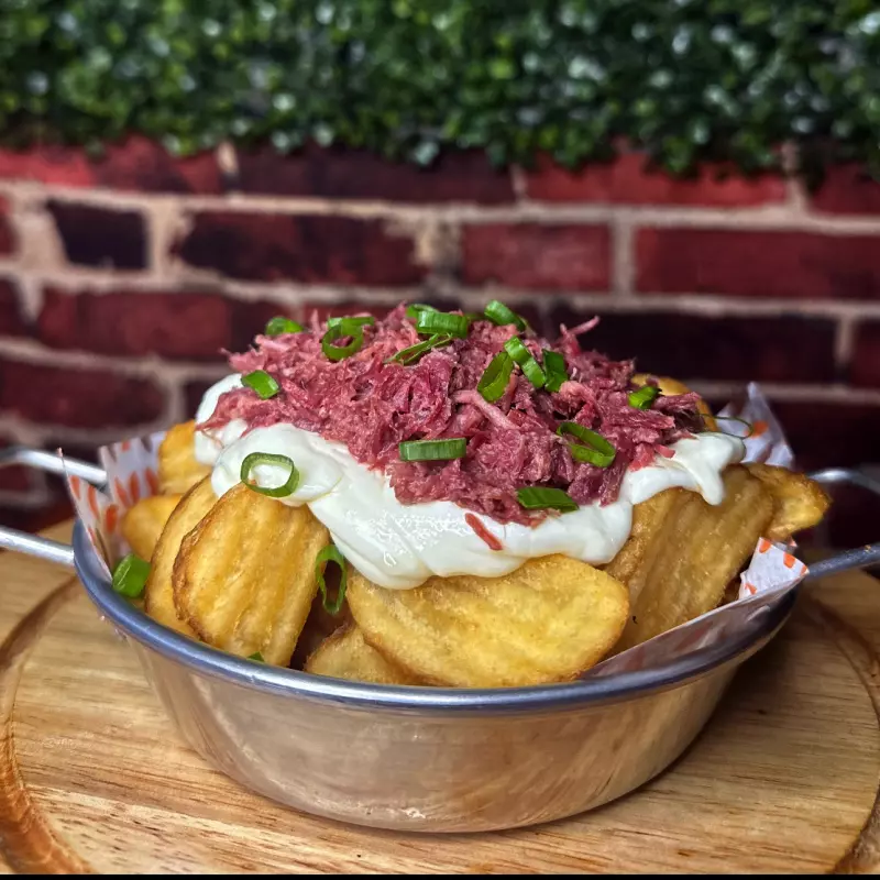 Batata Rústica com Carne Seca