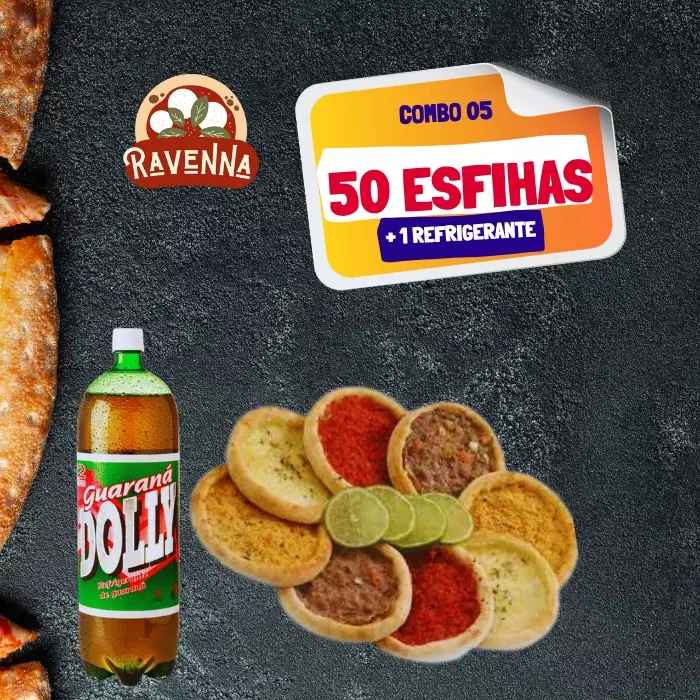 COMBO ESFIHA nº05 (50 ESFI. + Refr)
