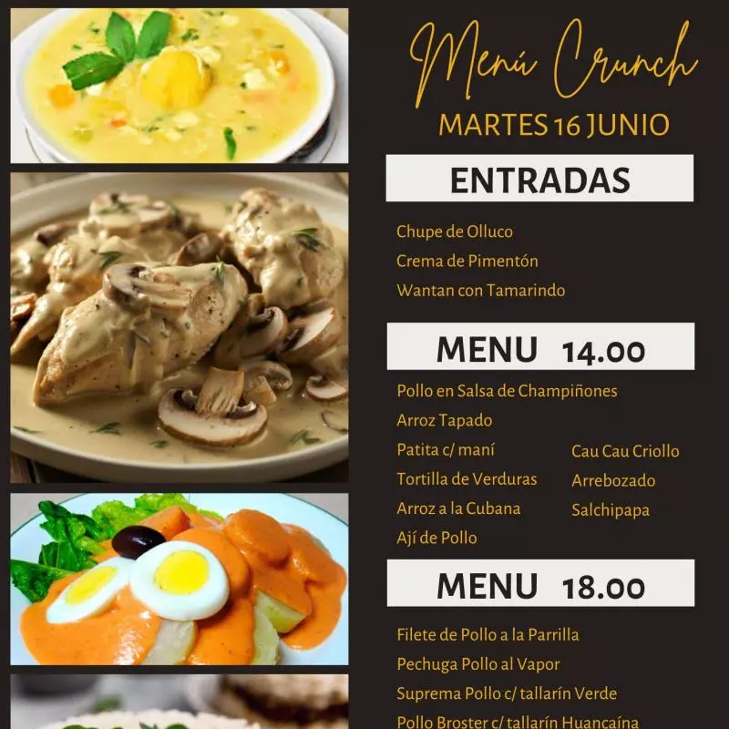 Menú 14.00 soles