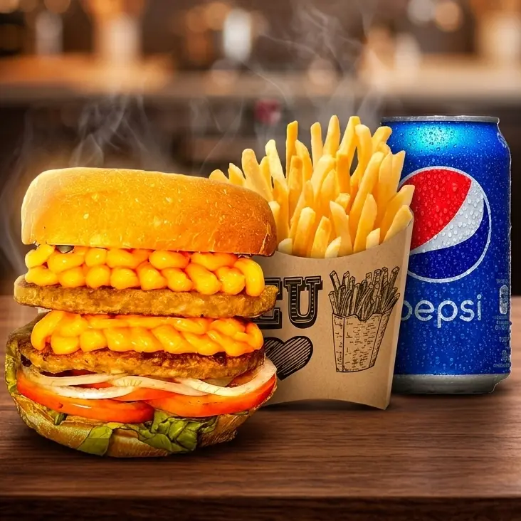 Combo Duplo Cheddar + Fritas + Pepsi