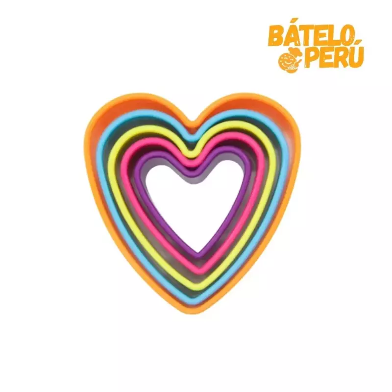 CORTADOR CORAZON PLAST X5