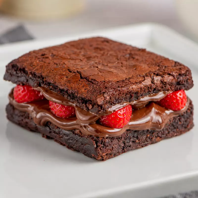 Brownie recheado de Nutella