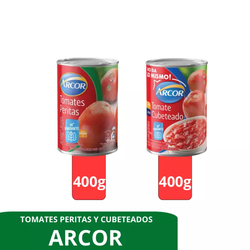 Tomate peritas y en cubos