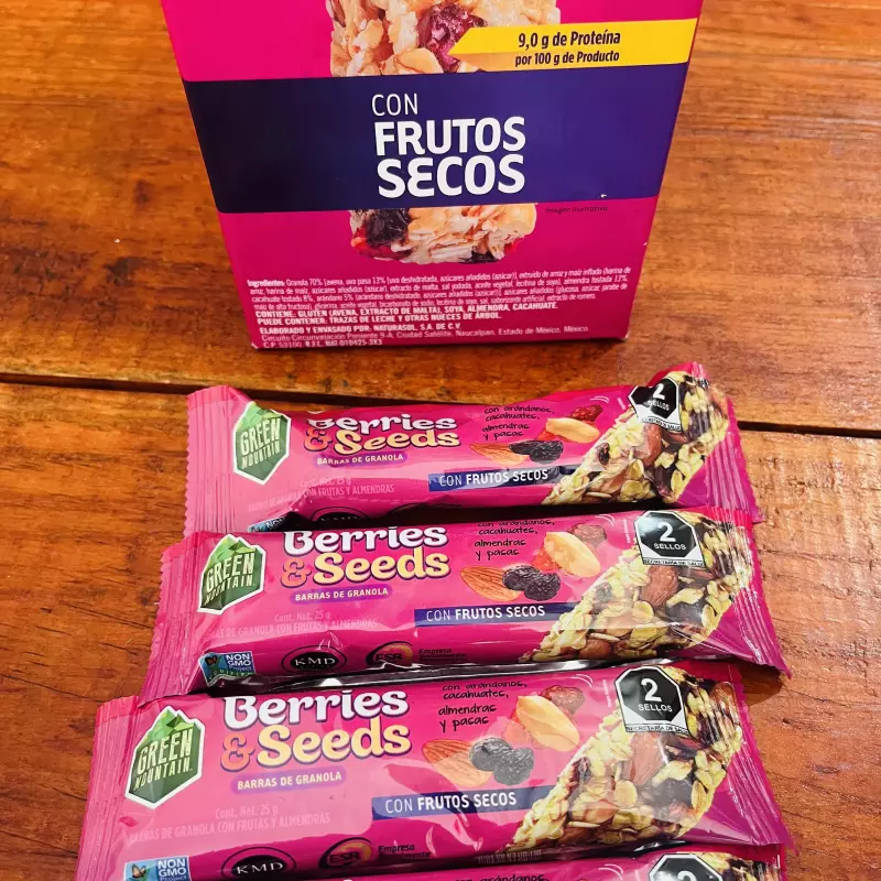 Barra granola con frutos secos