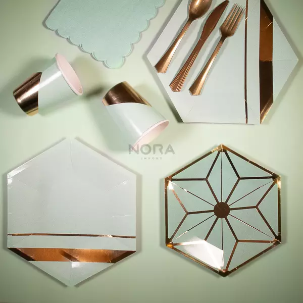 Kit Hexagonal Aquamarine 8 px