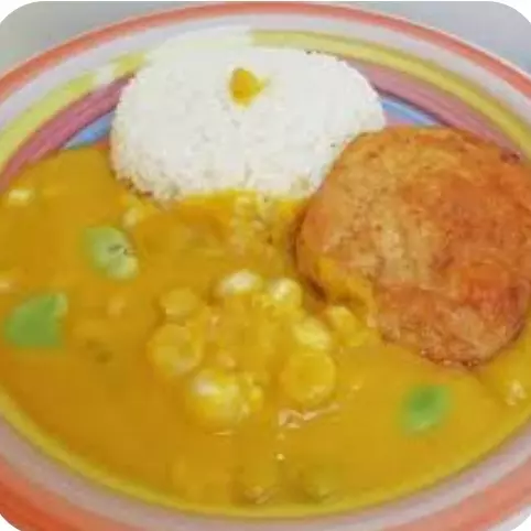 Locro de zapallo con higadoollo