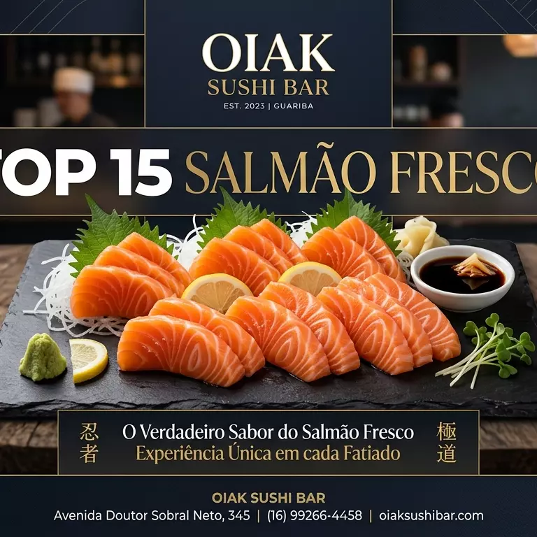 SASHIMI DE SALMÃO FRESCO 15 UNIDADES