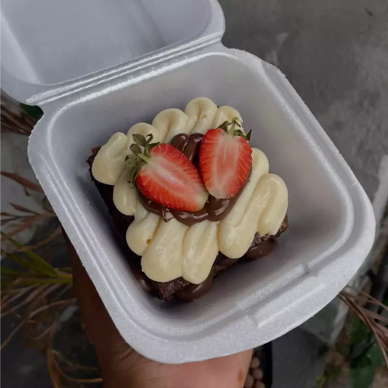 Brownie Nutella e morango