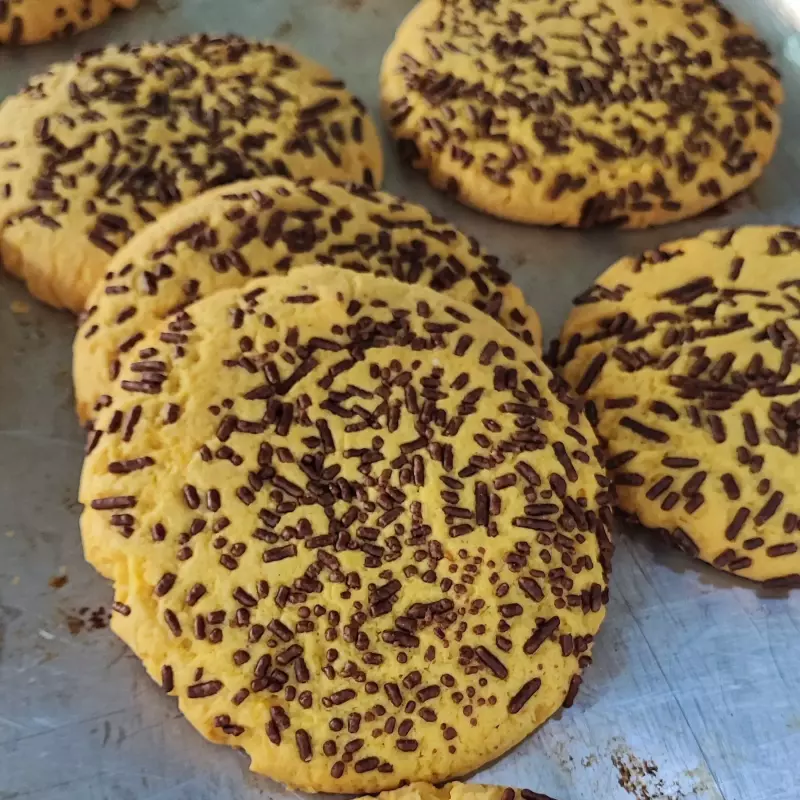 Galleta lluvia de chocolate