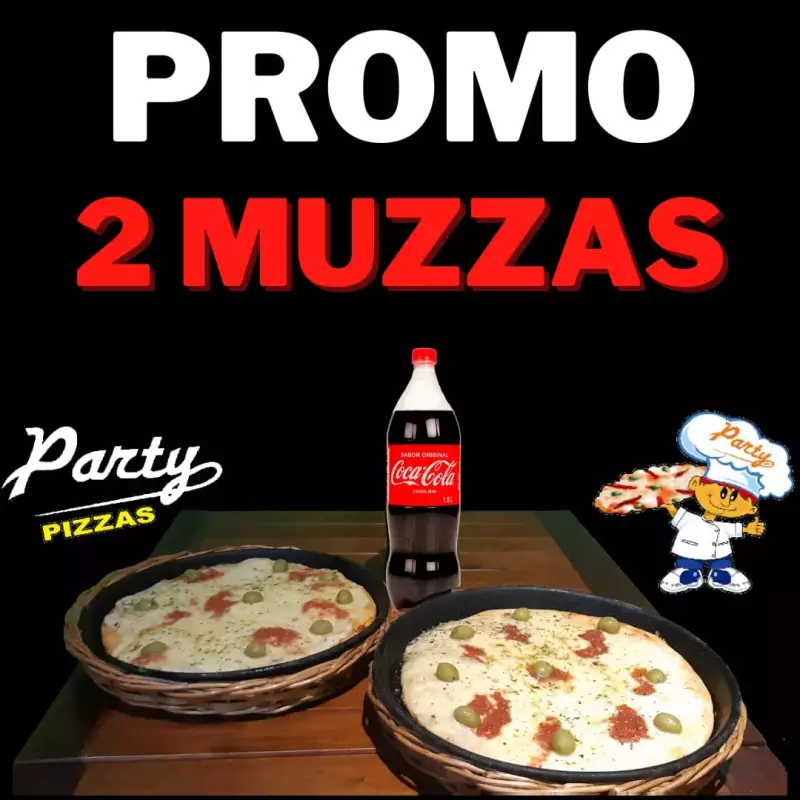 2 Muzzas + 1 Coca 1 1/2