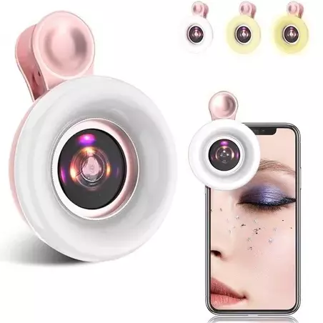 Lupa y luz led para cámara celular