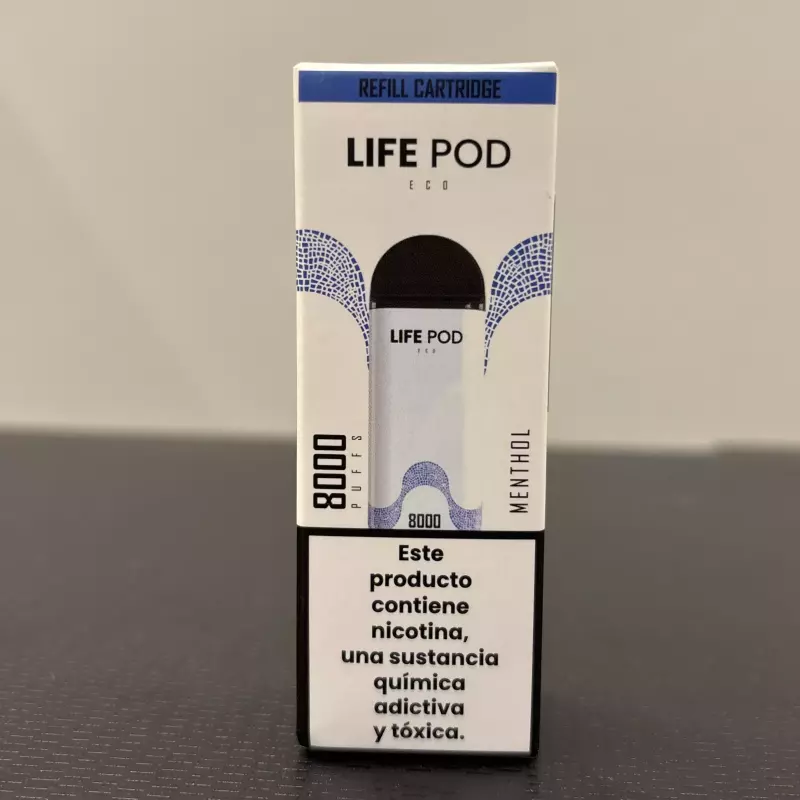 REFIL LIFE POD ECO 1 8k MENTHOL