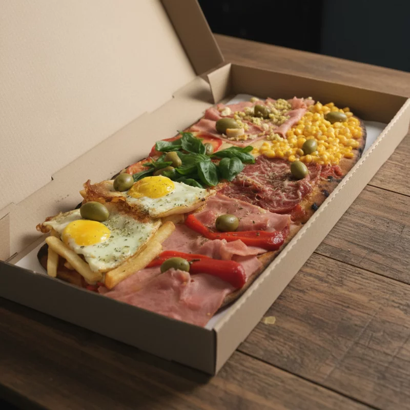 Pizza Medio Metro al Horno de Barro