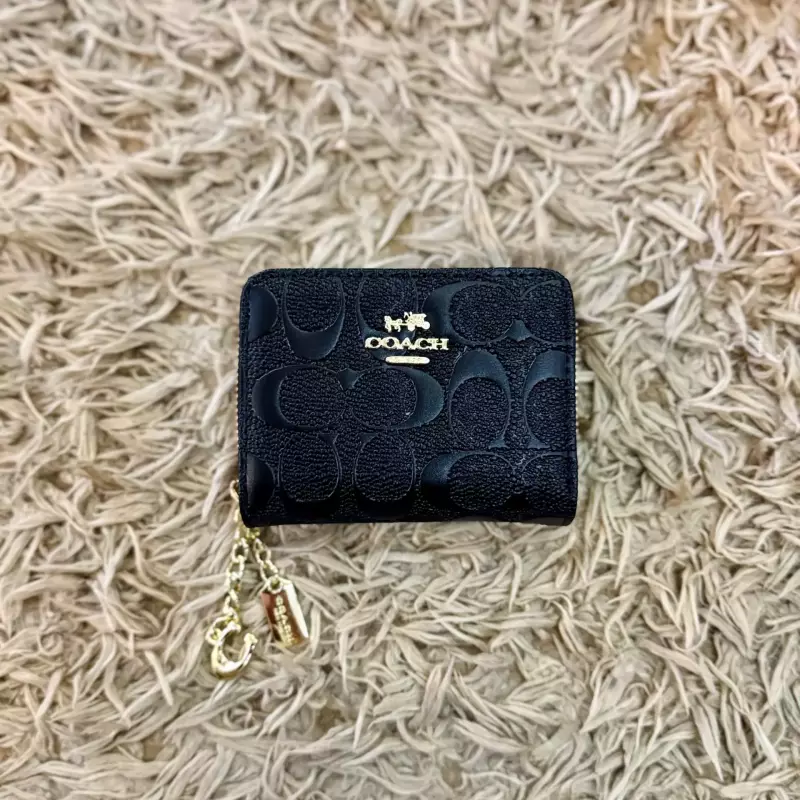 MINI BILLETERA COACH MONOGRAM BLACK