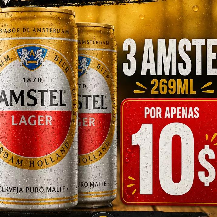 Combo Amstel 3 por 10$