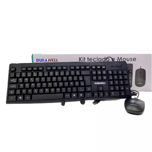 KIT TECLADO E MOUSE C/FIO DW-1016