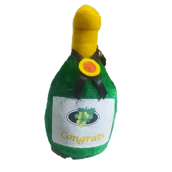 Peluche de botella de vino
