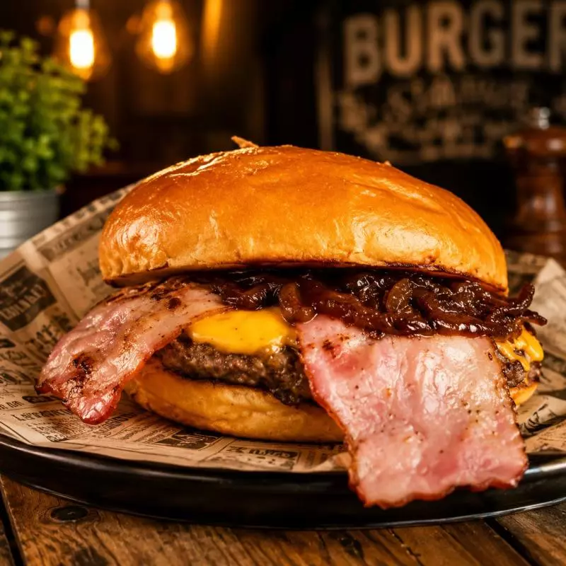 HAMBURGUE bacon lover +batata