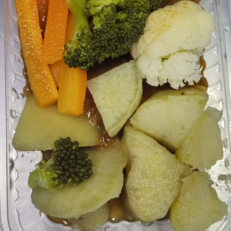 Batata doce com carne de panela