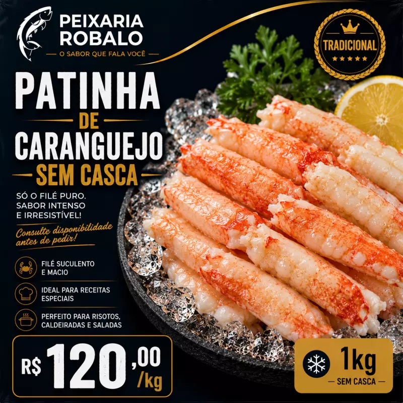 Patinha de Caranguejo sem Casca