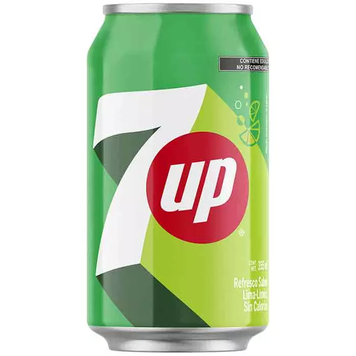 Refresco de lata 7up
