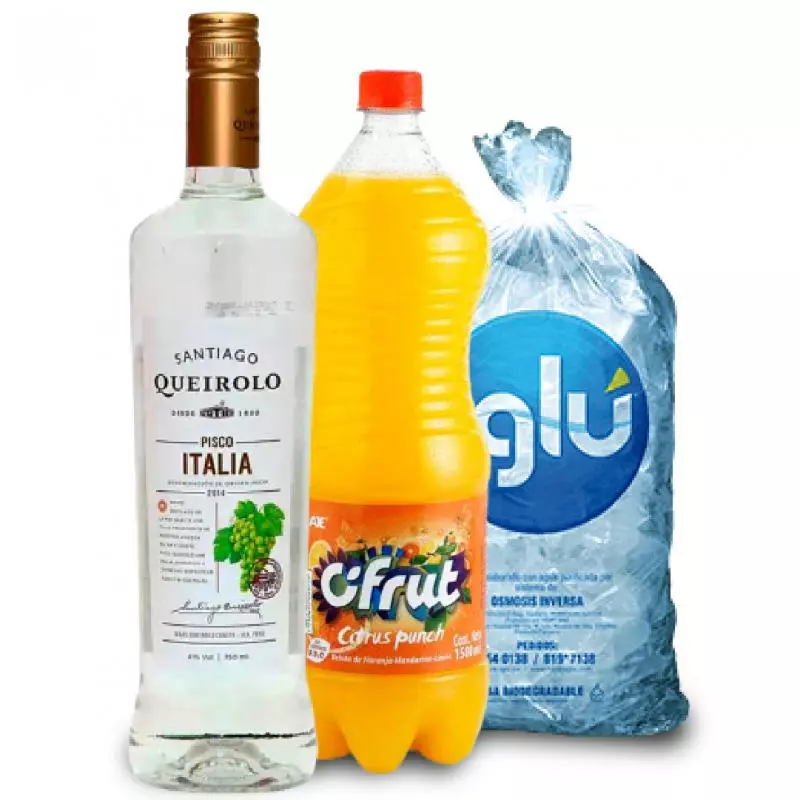 Combo Pisco Santiago Queirolo Italia