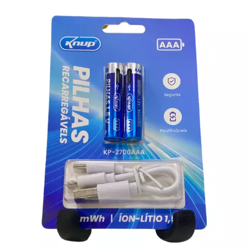 PILHAS RECARREGAVEIS 1,5V KP-2700AAA