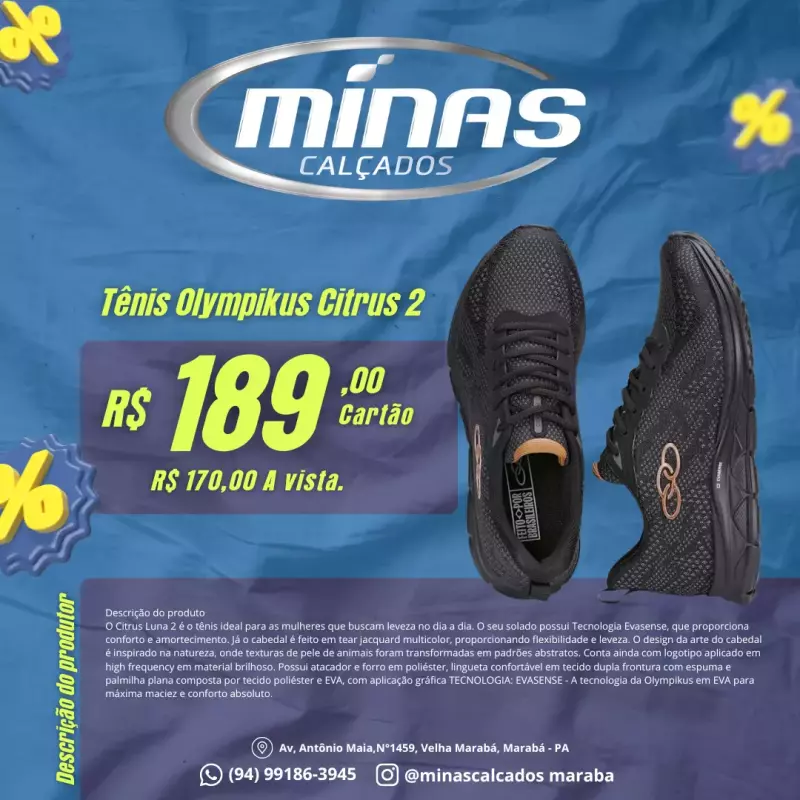 Tênis Olympikus Citrus 2 RF:43759