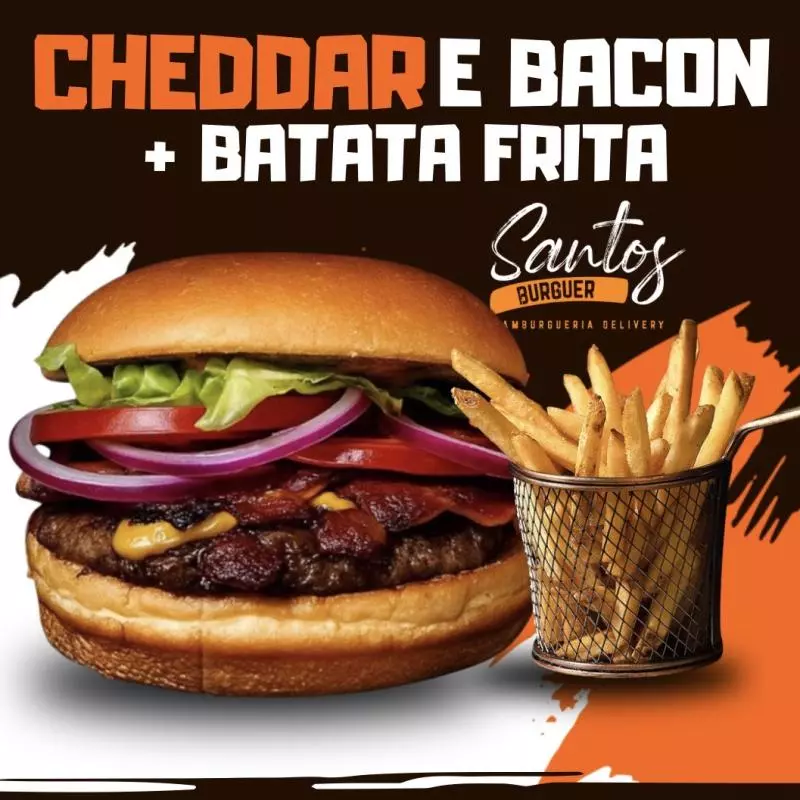 SANTOS CHEDDAR BACON + FRITAS (P)