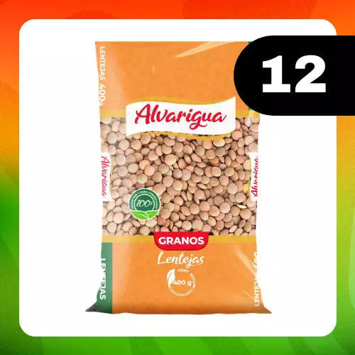 Medio Bulto Alvarigua Lentejas 400g