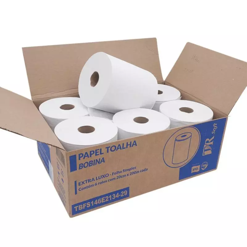 Papel Toalla 6 Rollos x 200M