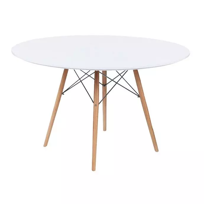 Mesa Eames 100 cm Blanco/Negro