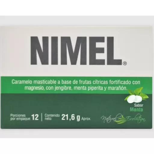 NIMEL TAB MASTICABLES X 12  MENTA