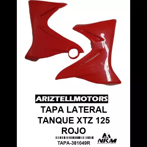 TAPA LATERAL TANQUE XTZ 125 ROJO