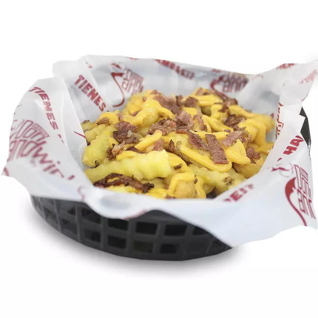 Papas con Queso y Tocinetas