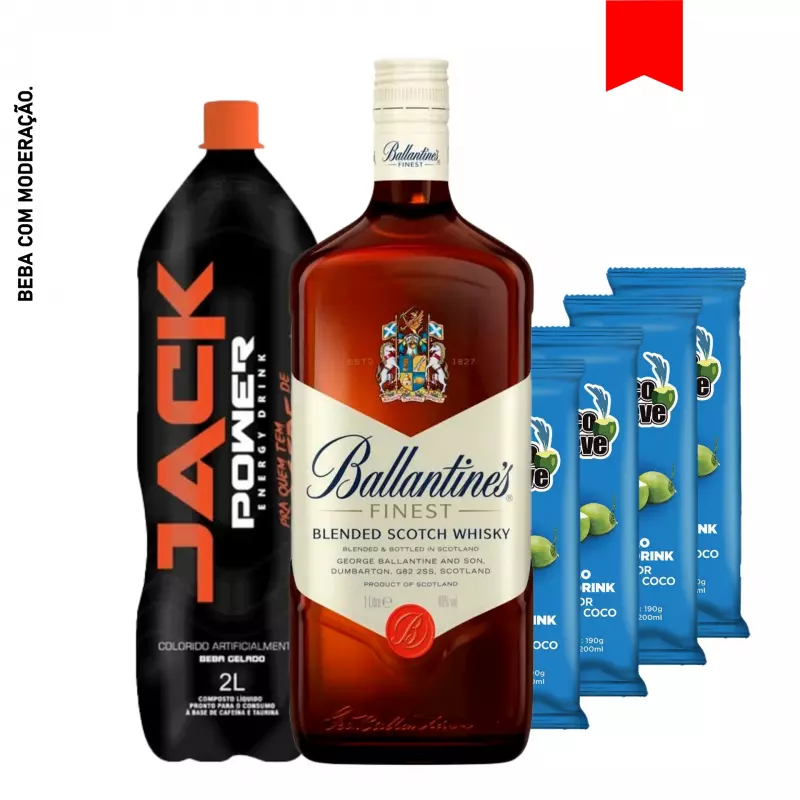 Combo Whisky Ballantines Finest 1L