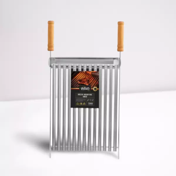 GRELHA INOX PARRILLA ARGENT. C/CALHA