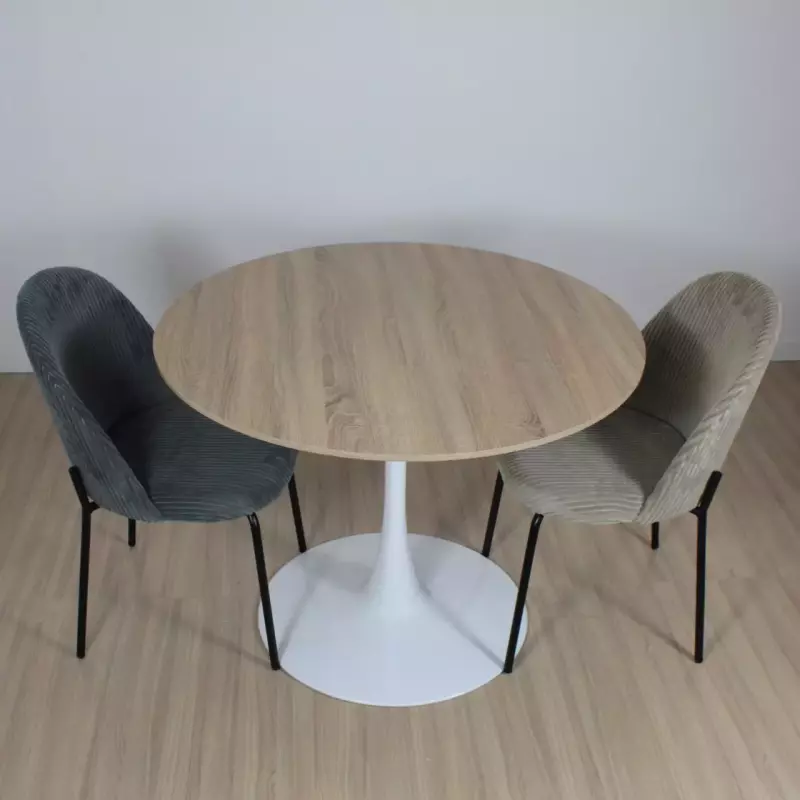 Mesa tulip tapa madera de 100cm